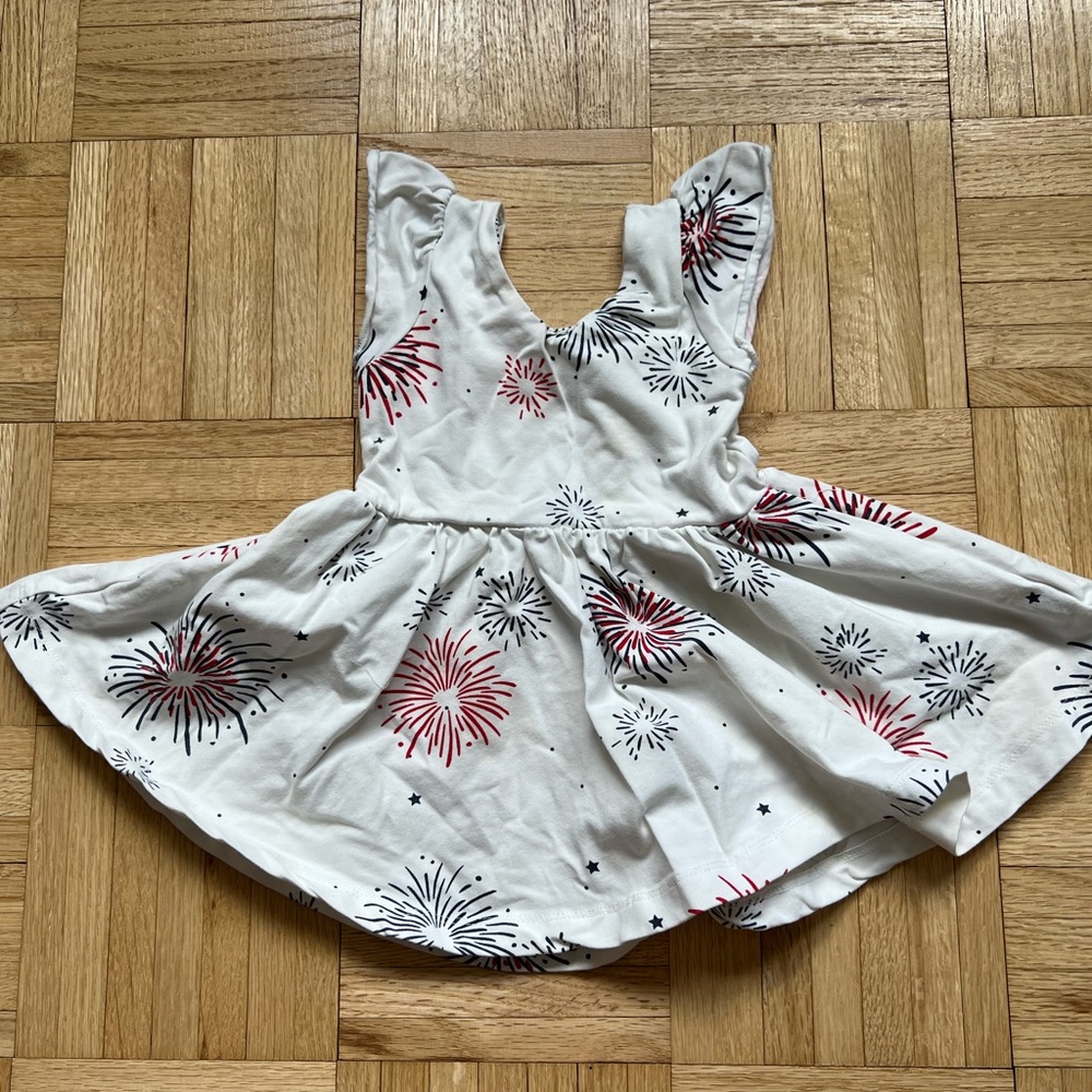 Monica and Andy white dress 6-12m